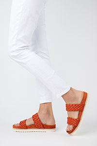 Flat sandals BIO Trenza Orange by Homers Shoes View 1