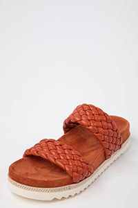 Flat sandals BIO Trenza Orange by Homers Shoes View 2