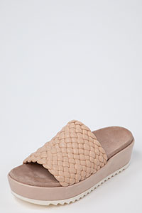 Flat sandals MENORCA Trenza Beige | Official Homers® Shoes USA