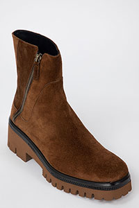 Flat ankle boots KRISTEN Crosta Chesnut by Homers Shoes View 2