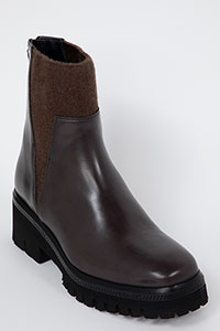Flat ankle boots KRISTEN Poncho Expresso by Homers Shoes View 2