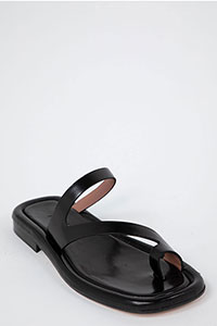 Flat sandals MAYA Poncho Black by Homers Shoes View 2