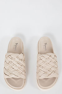 Flat sandals BIO Tubular Ivory by Homers Shoes View 1