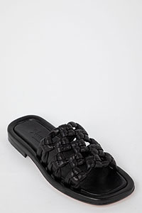 Flat sandals MAYA Nudos Black by Homers Shoes View 2