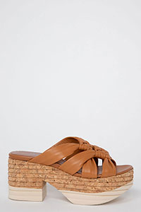 Wedges VENICE Chifon Cuir by Homers Shoes View 2