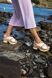Wedges VENICE New Washed Ecru by Homers Shoes View 1