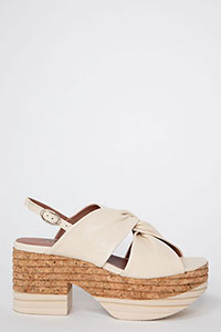 Wedges VENICE New Washed Ecru by Homers Shoes View 2