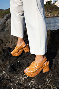 Wedges LOLA Chifon Cuir by Homers Shoes View 1