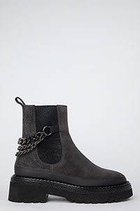 Flat ankle boots SIENA Gomato Black-Crosta Asphalt by Homers Shoes View 2