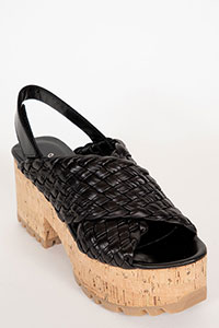 Wedges VENICE Tubular Black by Homers Shoes View 2