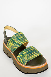 Wedges DUYBA Cordela Green-Yellow  by Homers Shoes View 2