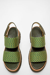 Wedges DUYBA Cordela Green-Yellow  by Homers Shoes View 2