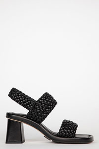 Heeled sandals PINA Trenza Black by Homers Shoes View 1