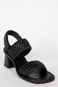 Heeled sandals PINA Trenza Black by Homers Shoes View 2