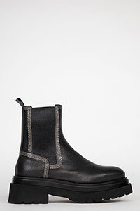 Flat ankle boots SIENA Bufalino Negro by Homers Shoes View 2