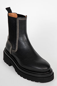 Flat ankle boots SIENA Bufalino Negro by Homers Shoes View 2