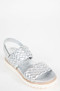 Flat sandals ELBA Tubular Argento by Homers Shoes View 2