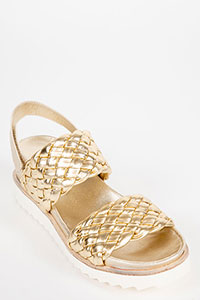 Flat sandals ELBA Tubular Platino by Homers Shoes View 2