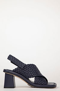 Heeled sandals PINA Trenza Navy by Homers Shoes View 1