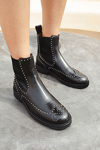 Flat ankle boots LILIBETH Sierra Black by Homers Shoes View 1