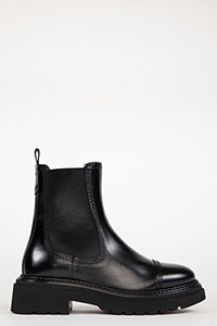 Flat ankle boots SIENA Sierra Black-Fur by Homers Shoes View 1