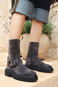 Flat ankle boots SIENA Crosta Lavagna by Homers Shoes View 1