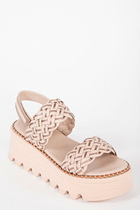 Wedges ALISON Trenza Retorrone-Cava by Homers Shoes View 2