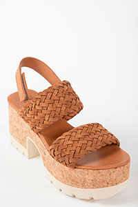 Wedges VENICE Trenza Suede Cuir by Homers Shoes View 2