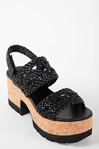 Wedges VENICE Trenza Black by Homers Shoes View 2