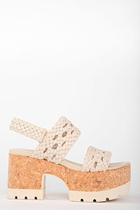 Wedges VENICE Trenza5 Ivory by Homers Shoes View 2