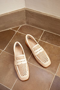 Flats LENA-M Rejilla Creme by Homers Shoes View 1