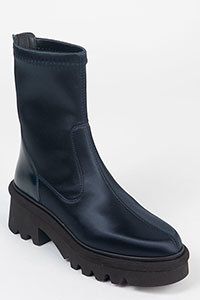Heeled ankle boots LYS RasoStretch Navy by Homers Shoes View 2