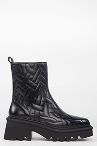 Heeled ankle boots LYS Foulard Black by Homers Shoes View 1