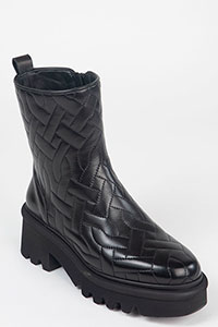 Heeled ankle boots LYS Foulard Black by Homers Shoes View 2