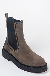 Flat ankle boots SIENA Crosta Muschio by Homers Shoes View 2