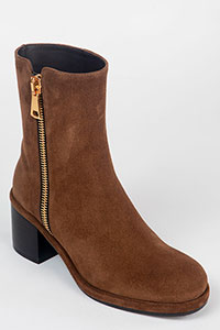 Heeled ankle boots SONIA Crosta Chestnut by Homers Shoes View 2