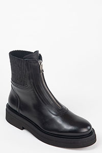 Flat ankle boots SIENA Foulard Black by Homers Shoes View 2