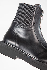 Flat ankle boots SIENA Foulard Black by Homers Shoes View 2
