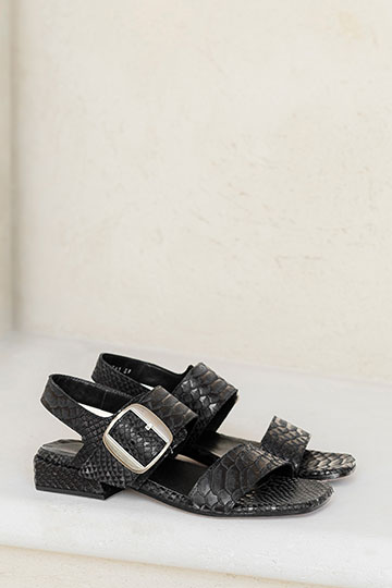 Flat sandals CANNES Birman Negro by Homers Shoes Main View