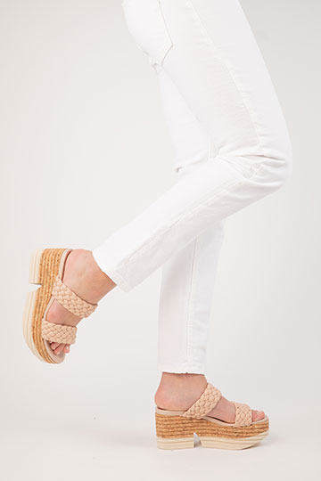 20190 VENICE Trenza Beige Wedges By Homers