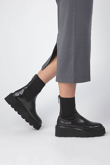 Flat ankle boots GRENO Poncho Negro | Official Homers® Shoes USA