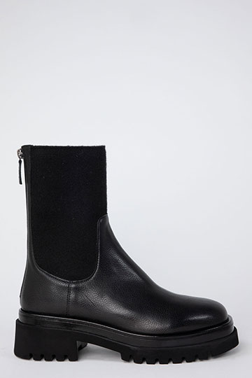 Flat ankle boots GOLVA Bufalino Negro by Homers Shoes Main View