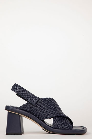 21378 PINA Trenza Navy Heeled sandals By Homers