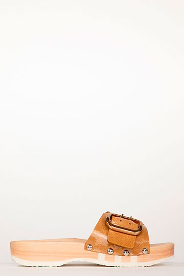 21735R 355 ReverseVernice Biscotto Flat sandals By Homers