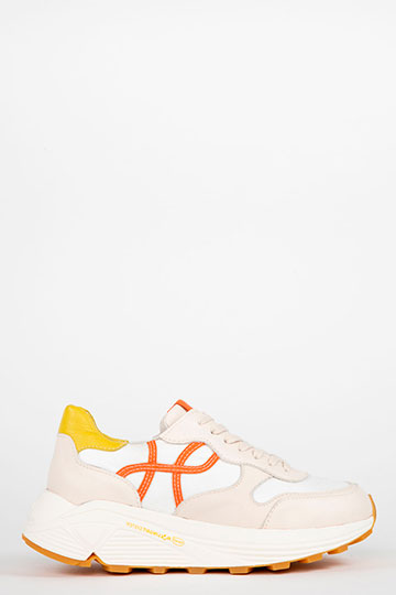 21610 OLIMPIA Nature Panna-Deep Orange Sneakers By Homers