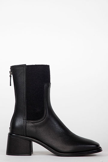 21944 COLETTE Bufalino Black Heeled ankle boots By Homers