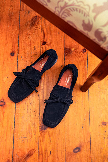 21957 LENA Crosta Black Flats By Homers
