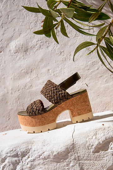21032 VENICE Trenza Suede Muschio Wedges By Homers