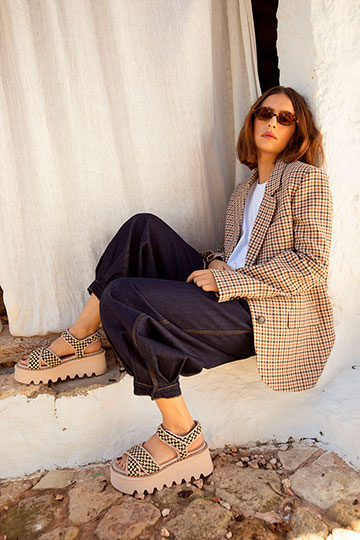 21666 ALISON Menorca Black-Retorrone Wedges By Homers