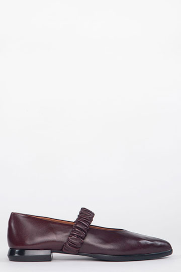 Flats CATY Foulard Bordeaux by Homers Shoes Main View